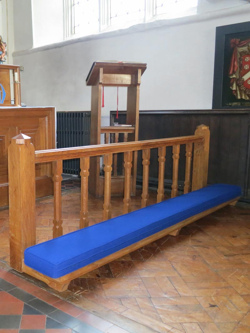 Our Church Altar Rail Kneelers can be made any size